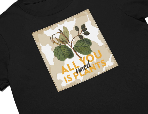 Koszulka z naszywką All you need is plants