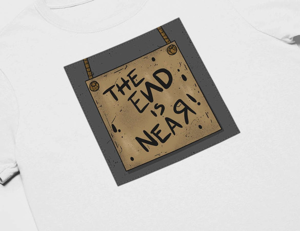 Koszulka z naszywką The end is near