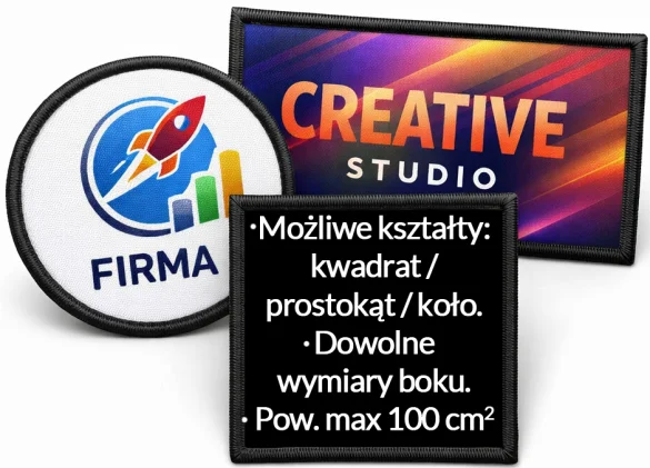 Naszywka Z WŁASNYM NADRUKIEM 10 x 10 cm