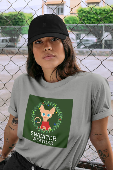 Koszulka z naszywką Sweater weather