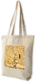 Torba z naszywką Drzewo życia Gustav Klimt écru