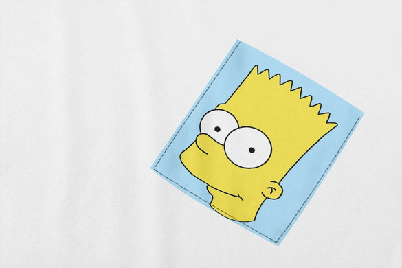 Koszulka z kieszonką BART SIMPSON FACE