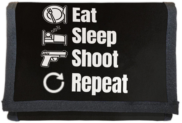 Portfel dla strzelca Eat Sleep Shoot Repeat Repeat