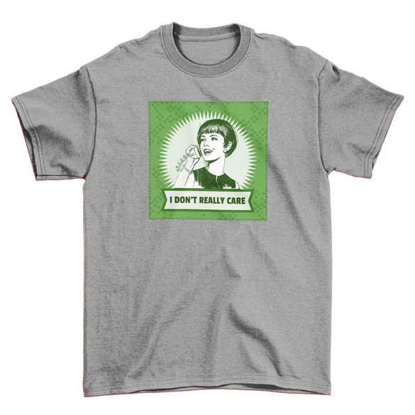 Koszulka z naszywką I don't really care