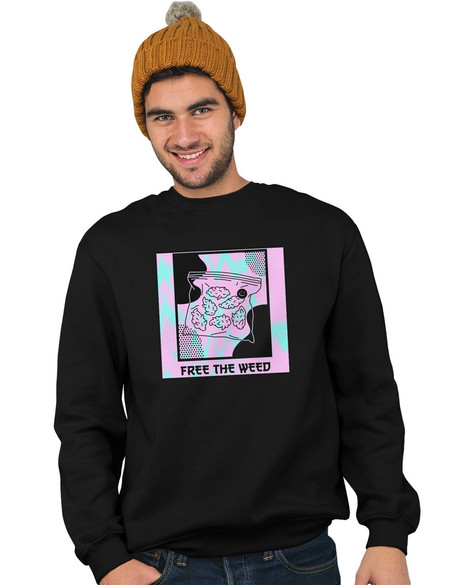 Bluza z naszywką Free the weed