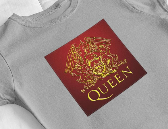 Bluzka damska z naszywką Queen logo red