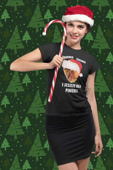 Koszulka świąteczna nosacz zdrowia i piniendzy