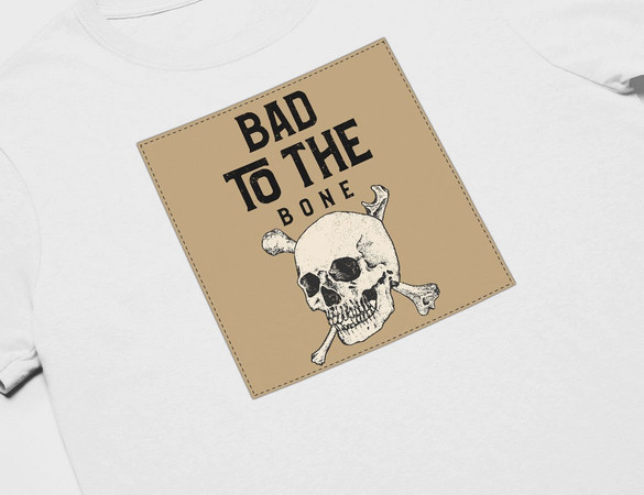 Koszulka z naszywką Skull : Bad to the...