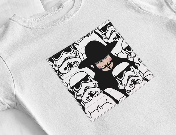 Bluzka damska z naszywką Anonymous