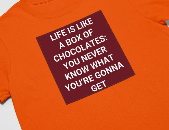 Koszulka z naszywką Forrest G. life is like