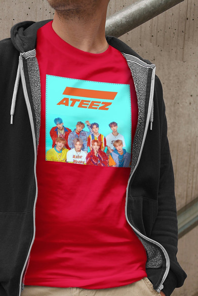 Koszulka z naszywką ATEEZ  band