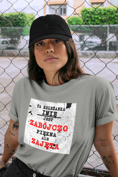 Koszulka z naszywką na Walentynki TWÓJ NAPIS