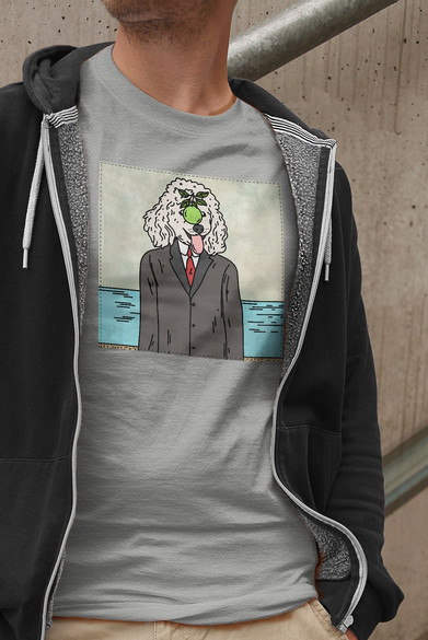 Koszulka z naszywką DOG PARODY: Syn człowieczy