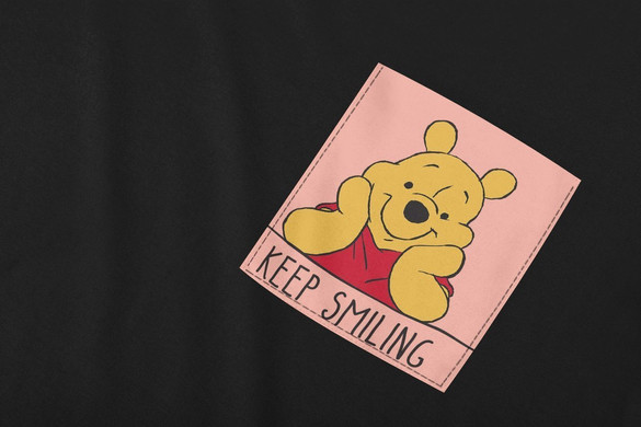 Koszulka z kieszonką KEEP SMILING