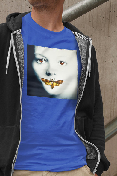 Koszulka z naszywką Milczenie owiec plakat