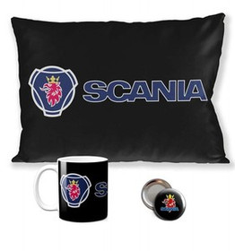 Zestaw SCANIA poduszka+kubek WZORY+GRATIS!