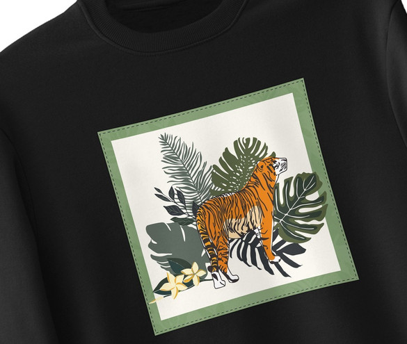 Bluza z naszywką Tiger/Nature
