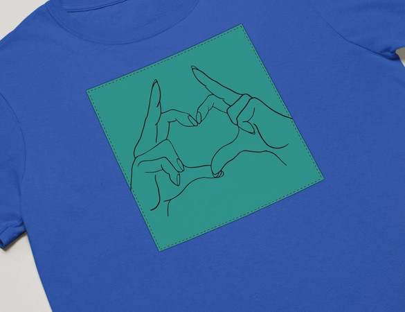 Koszulka z naszywką Serce