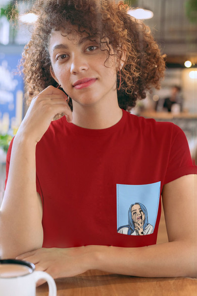 Koszulka z kieszonką BILLIE EILISH 01