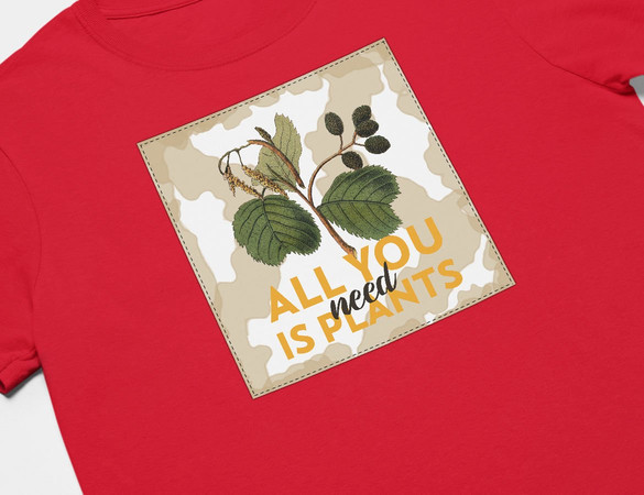 Koszulka z naszywką All you need is plants