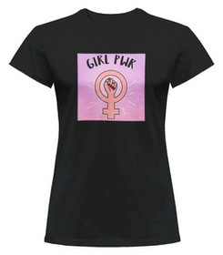 Bluzka damska z naszywką Girl PWR