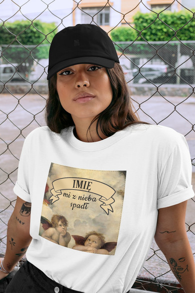 Koszulka z naszywką na Walentynki TWÓJ NAPIS