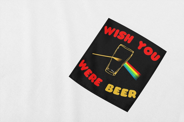 Koszulka z kieszonką WISH YOU WERE BEER