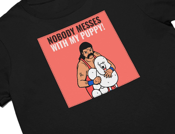 Koszulka z naszywką Nobody messes …