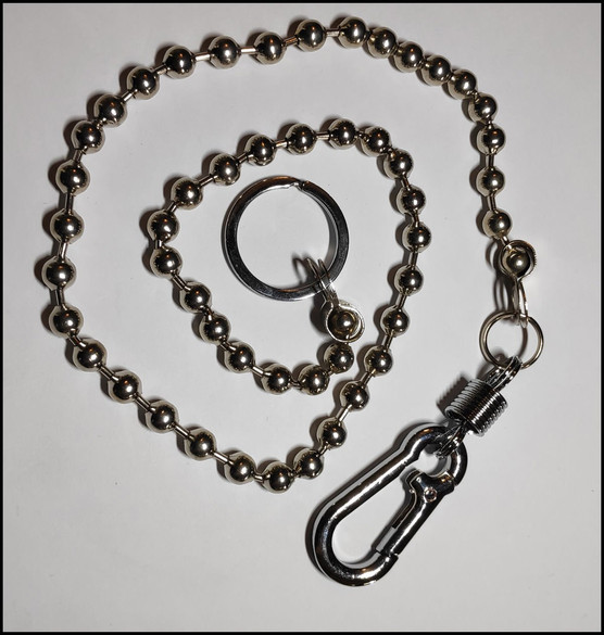 Łańcuch do spodni kulkowy Ładny MODNY Srebrny