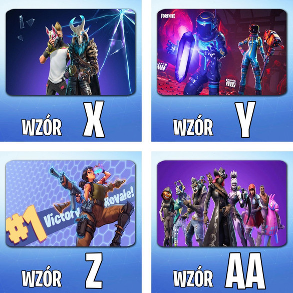 Podkładka pod mysz FORTNITE 60x40cm wzory + imię