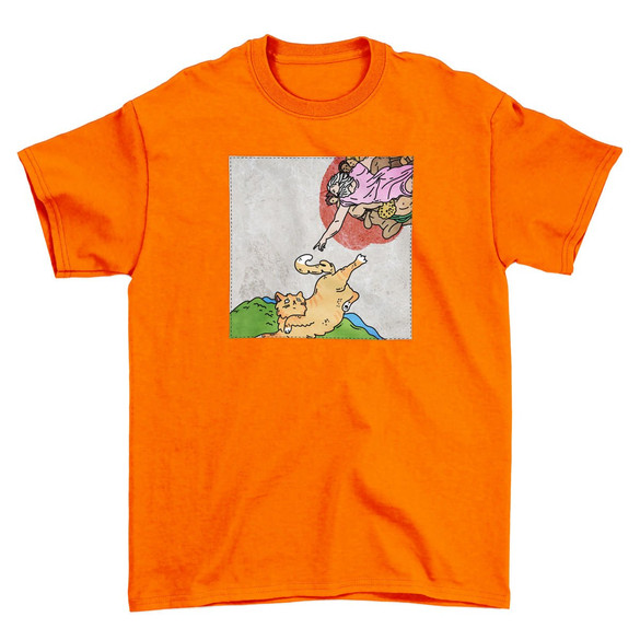 Koszulka z naszywką CAT PARODY: Stworzenie Adama