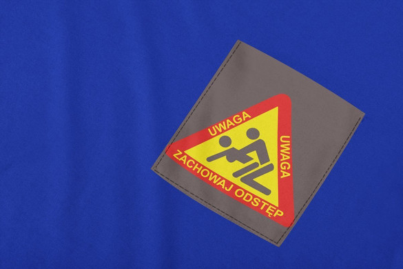 Koszulka z kieszonką UWAGA ZACHOWAJ ODSTĘP