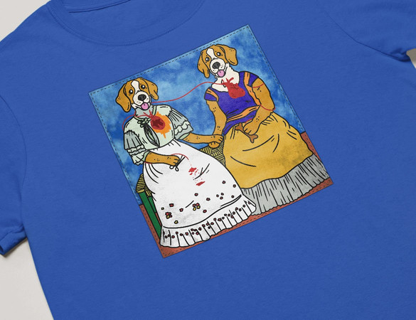 Koszulka z naszywką DOG PARODY: Dwie Fridy