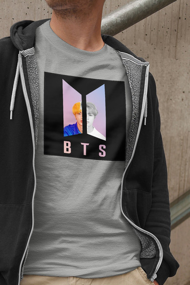 Koszulka z naszywką BTS JIN