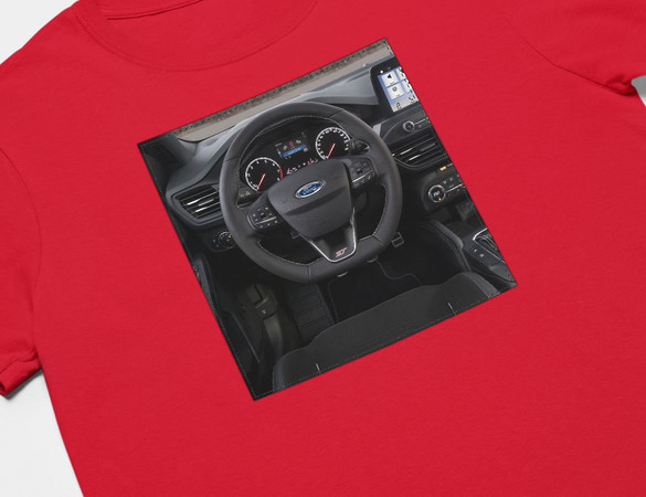 Koszulka z naszywką Ford kierownica