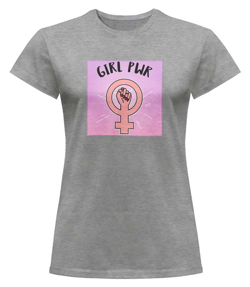 Bluzka damska z naszywką Girl PWR