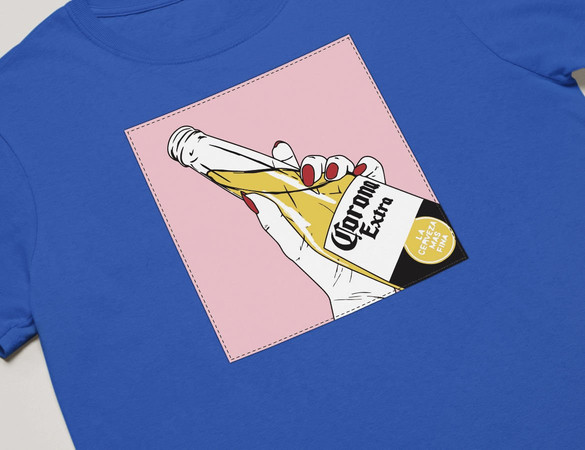 Koszulka z naszywką CORONA Extra