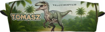 Piórnik Dinozaury Velociraptor + imię dziecka