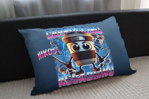 Poduszka Italian Brainrot Cappuccino Assassino