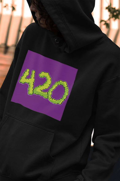 Bluza z naszywką 420 GREEN
