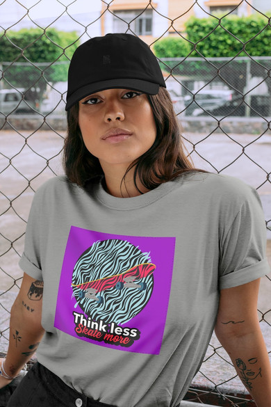 Koszulka z naszywką Think less,scate more