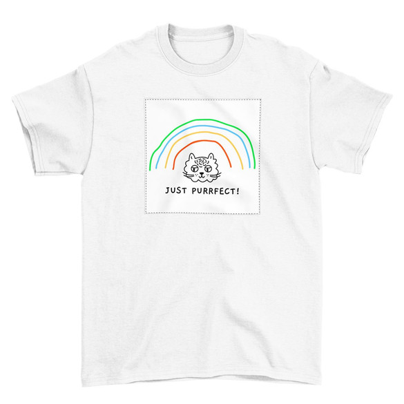 Koszulka z naszywką Just purrfect!
