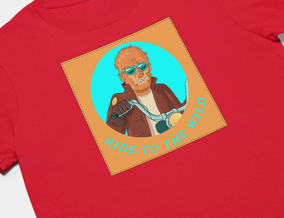 Koszulka z naszywką Ride to the wild