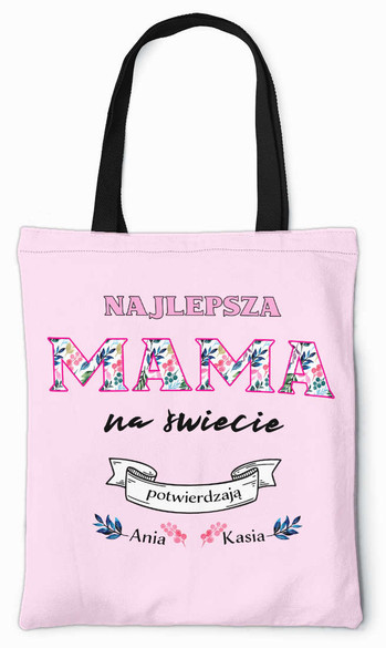 Torba na ramię NAJLEPSZA MAMA NA ŚWIECIA + IMIĘ 3