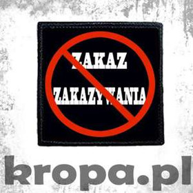 Naszywka ZAKAZ ZAKAZYWANIA