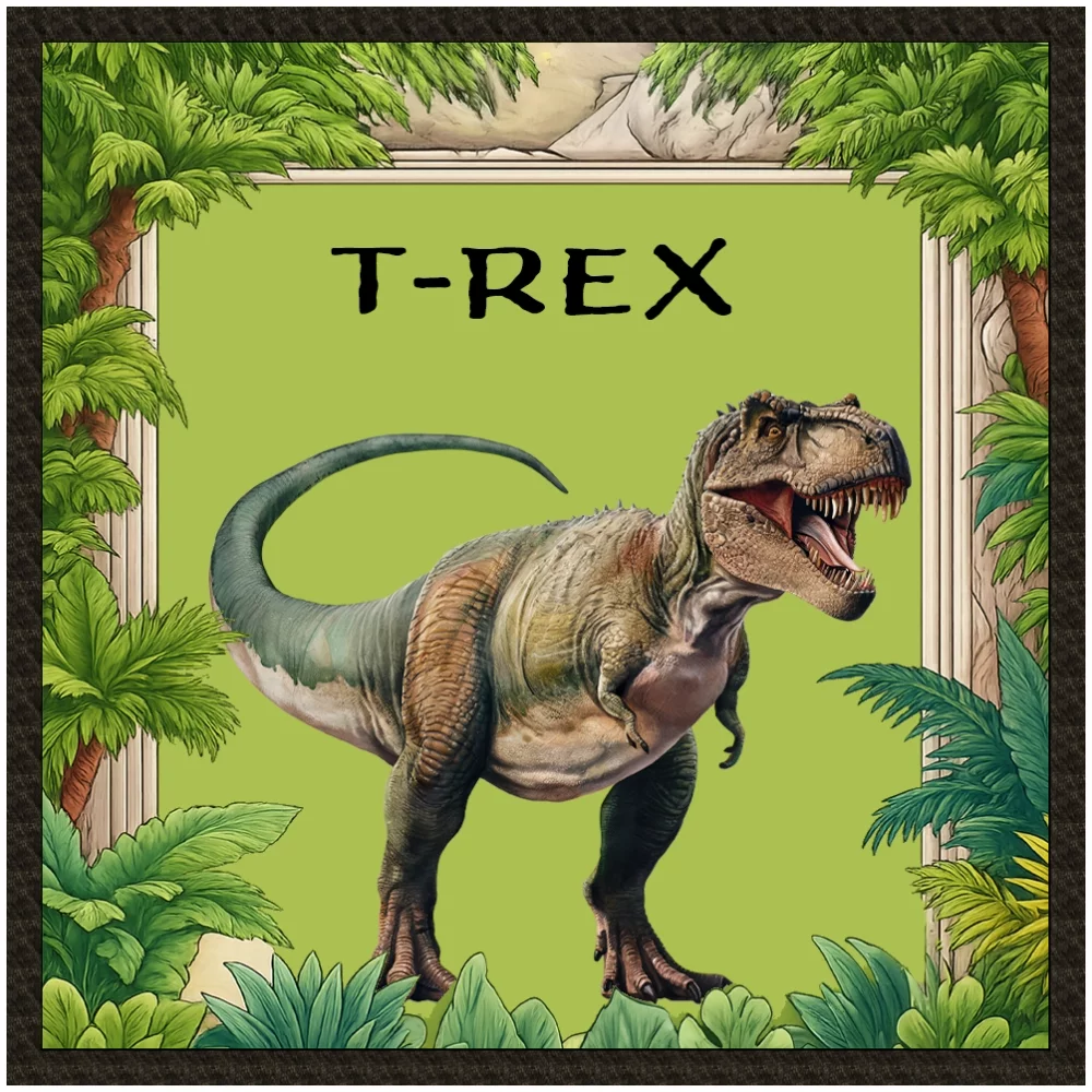 Naszywka Dinozaury T-Rex + imię dziecka
