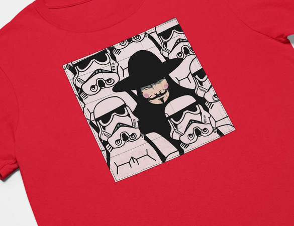 Koszulka z naszywką Anonymous