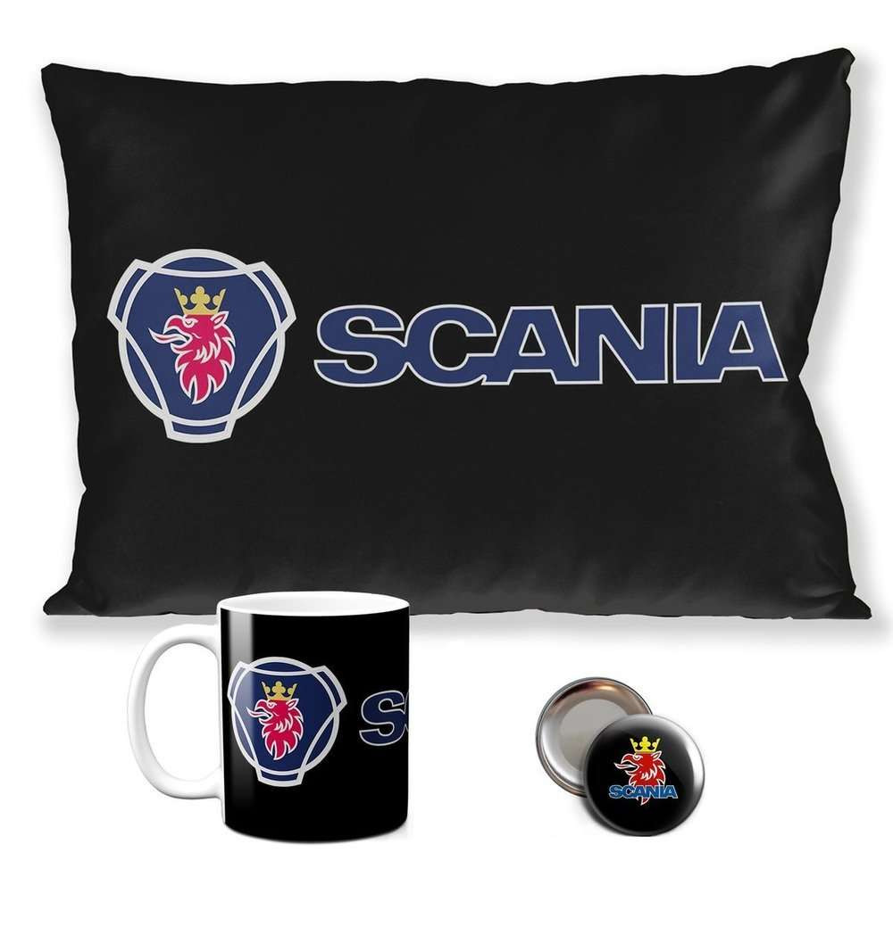 Zestaw SCANIA poduszka+kubek WZORY+GRATIS!, roz.Standard