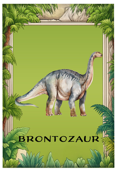 Magnes Dinozaury Brontozaur z imieniem na zamówienie