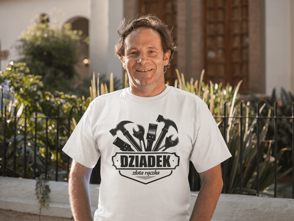 Koszulka na Dzień Dziadka DZIADEK złota rączka